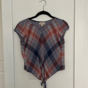 Anthropologie Plaid Top